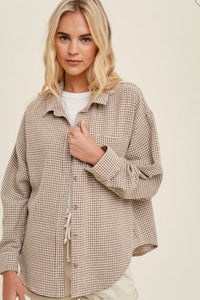Houndstooth Shacket - Live By Nature Boutique