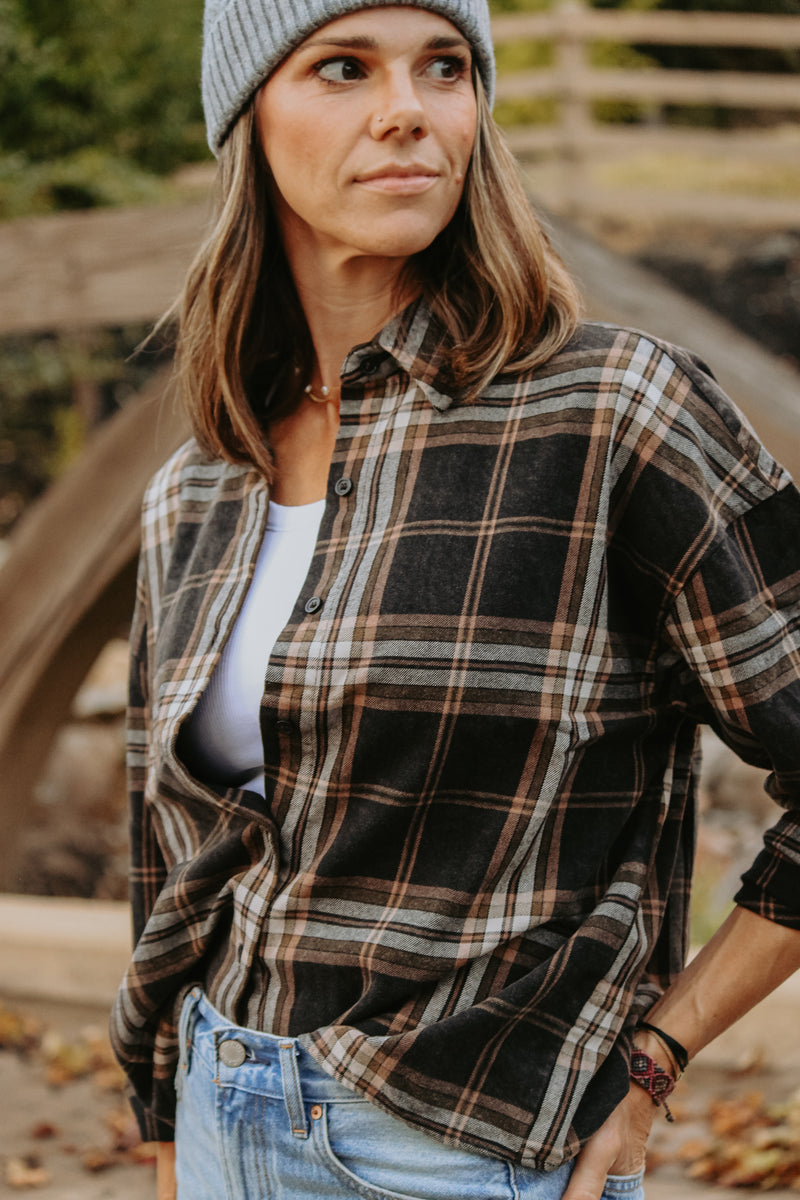 Plaid Crop Shirt | Live By Nature Boutique
