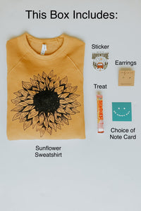 Sunflower Sweatshirt Gift Box - Live By Nature Boutique