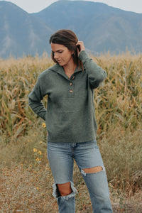Kale Button Sweater - Live By Nature Boutique