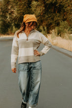 Load image into Gallery viewer, Stripe Zip Sweater - Live By Nature Boutique