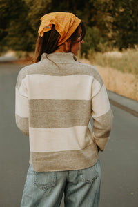 Stripe Zip Sweater - Live By Nature Boutique
