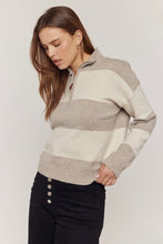 Load image into Gallery viewer, Stripe Zip Sweater - Live By Nature Boutique