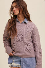 Load image into Gallery viewer, Crochet Knit Sweater