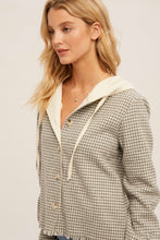 Load image into Gallery viewer, Gingham Hooded Shacket - Live By Nature Boutique