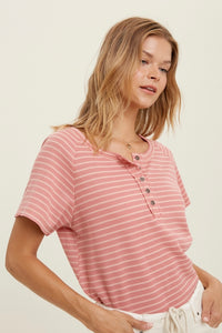 Strawberry Button Tee - Live By Nature Boutique