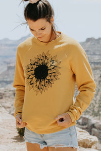 Sunflower Sweatshirt - Live By Nature Boutique