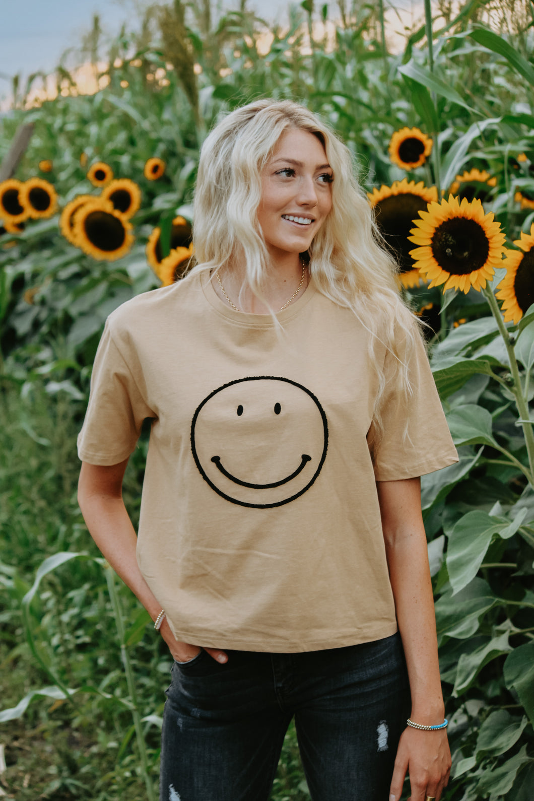Fuzzy Smile Tee - Live By Nature Boutique